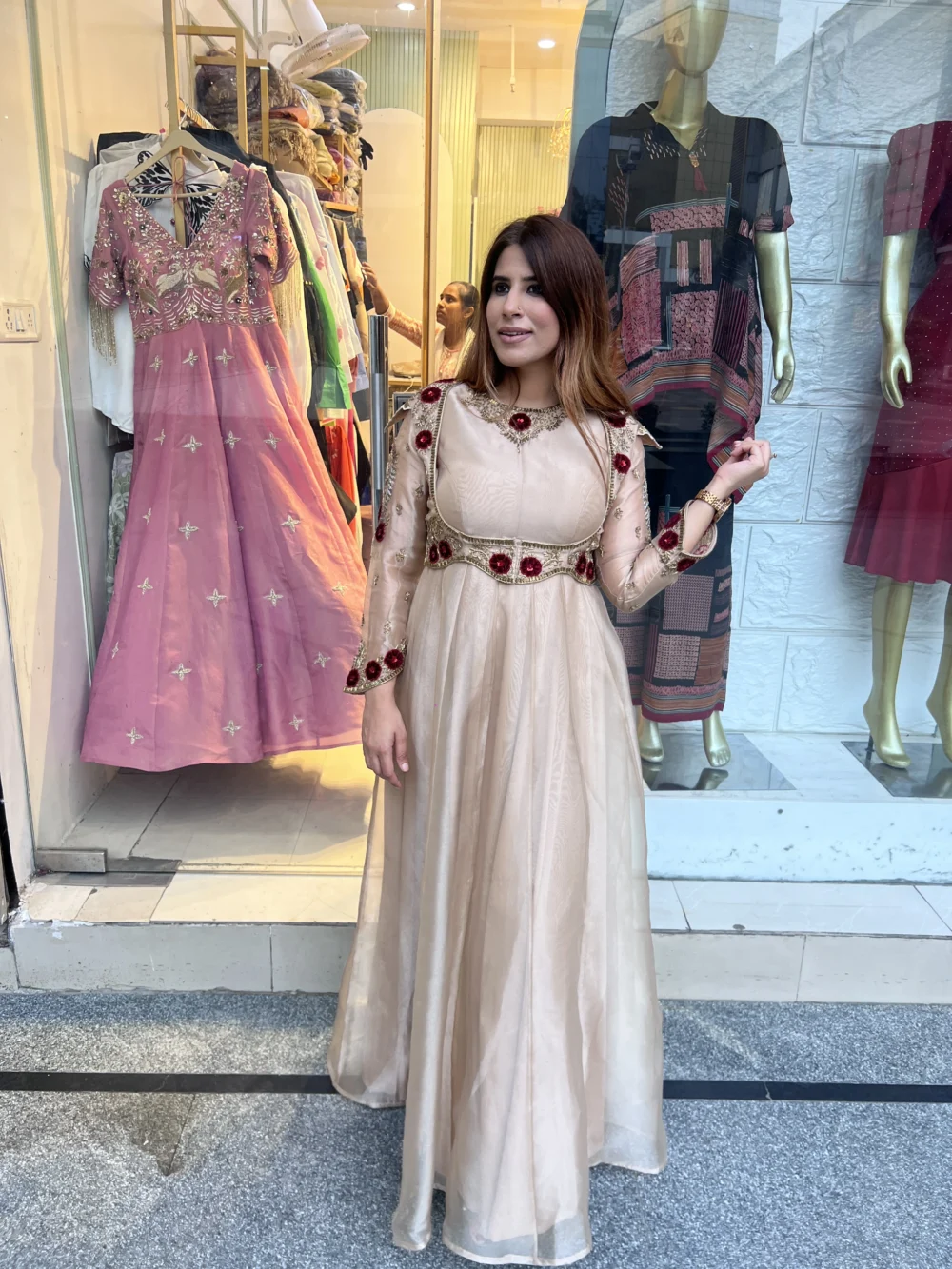 Beautiful "Rose Anarkali" (Customized in any colour & size)