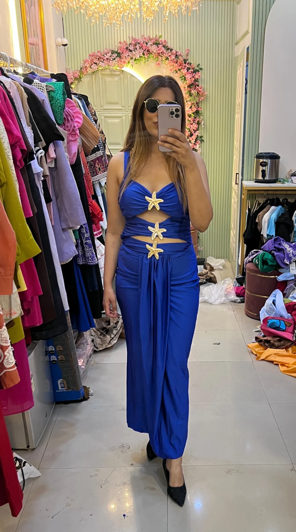 Beautiful Blue Beach Wear Drape (3 pcs. set) 0010