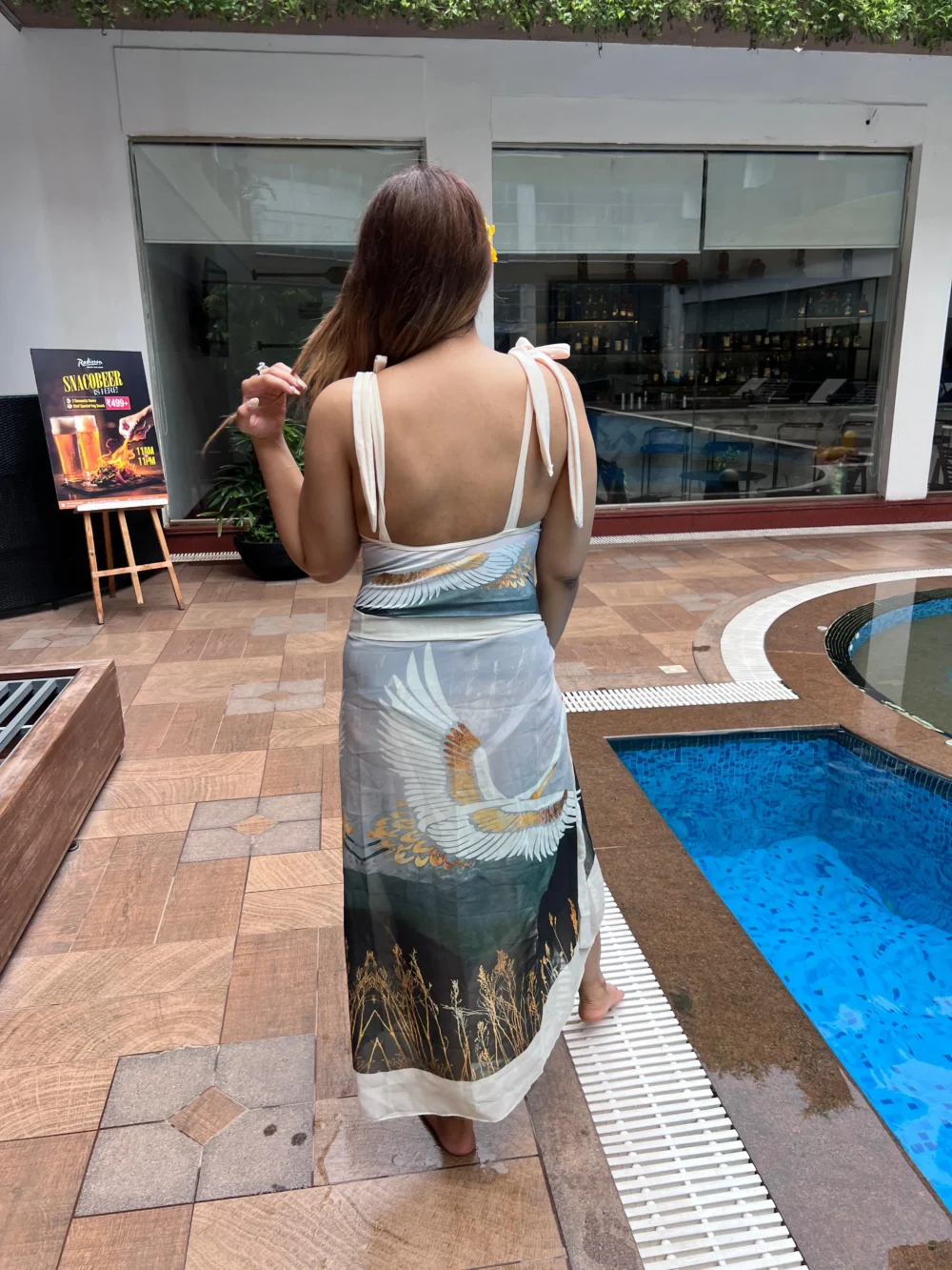 Bird Print Beach Wear Dress 0011 - Image 2