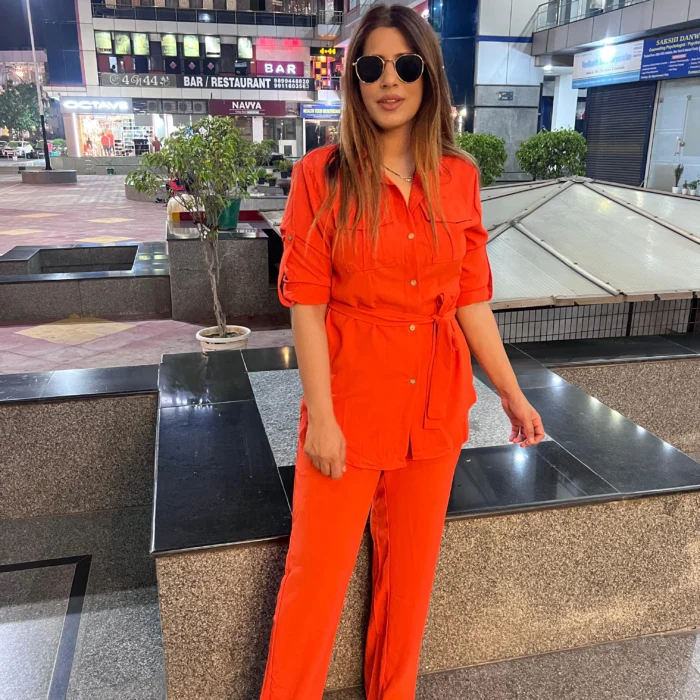 Beautiful Jos Co-ord Set With Belt