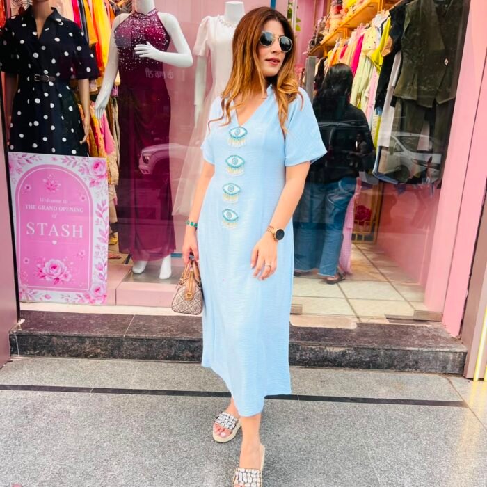 BLUE AURA EVIL EYE DRESS