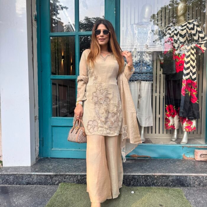 Floral Embroidered Palazzo Set