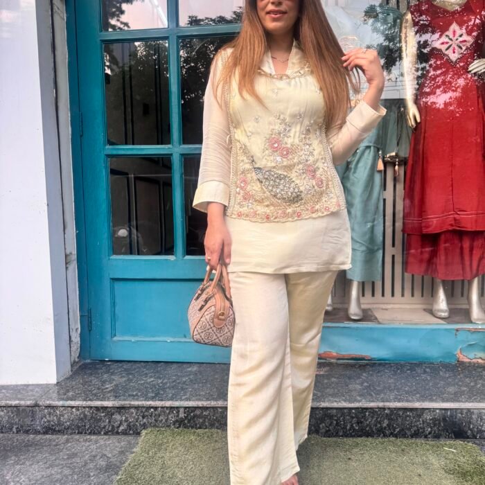 Ivory Peacock Handwork Co-Ord