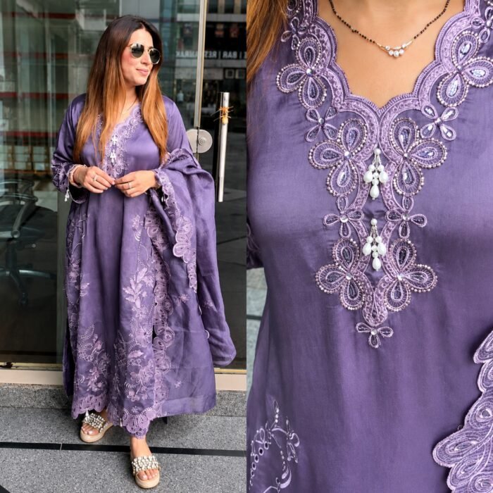 Chikankari Luxury Anarkali Set